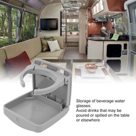 2pcs Car Cup Holder, Plastic Foldable Car Drink Holder with Adjustable Retainer Arms, Water Bottle Holder with Screws for Cars Trucks RVs Boats Marine (Grey) HF-PAG))