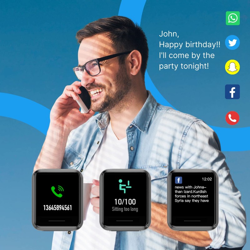 Bean Information Technology Emerge S3 Silver Smartwatch for iOS and