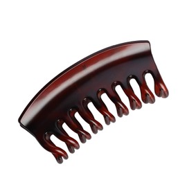 DEEKA 6 Inches Extra Large Size Hair Claw Clips Thick Long Hair Clips Resin Plastic Tortoise Shell Hairpins Fashion Stylish Hair Grips Hair Barrettes for Women (Red)