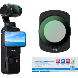 4-Pack Magnetic ND Filter & CPL Filter Set for DJI  Pocket 3 Creator Combo, ND16 ND64 ND256 Neutral Density & Circular Polarizing CPL Filter Kit, Multi-Coated HD Optical Glass Aluminum Frame - Color: CPL Filter
