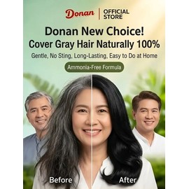 No Brand Hair Dye Hair Color Herbal Plant-Based Long-lasting & Colorfast / Nourishing Scalp Friendly Formula / Home & Salon Use For Men & Women Adults