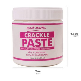 Mont Marte Crackle Paste Premium 8.45 US fl.oz (250ml) Tub for Texture Painting Effect with Opaque Finish, Ideal for a Range of Surfaces