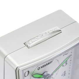 Sveglia da Comodino, Sveglia Analogica al Quarzo Silenziosa con Luce Senza Ticchettio, Semplice Orologio da Tavolo con funzione Snooze,Adatto per Camere da Letto, scrivanie, viaggi...