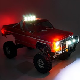 RCLIONS RC Car 6LEDs Headlights Taillight Front Rear Lamp White&Red Light Kit for 1/18 TRX4M K10 Upgrades Parts