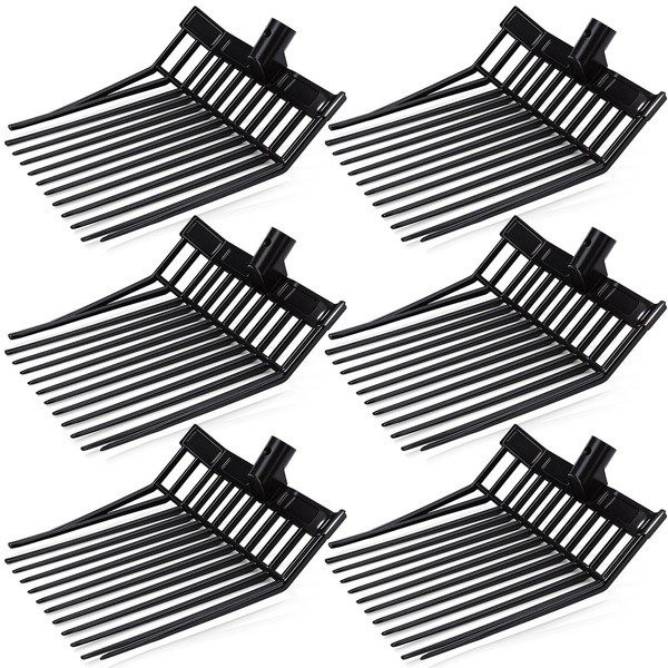 Lasnten 6 Pack Manure Fork Replacement Heads 12 Tines Heavy