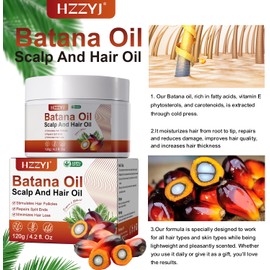 VIDIND Batana Oil Promotes Hair Growth, Natural and Healthy, Can be Used as A Hair Mask and Hair Oil, Moisturizes Hair, Repairs Damaged Hair, Makes Hair Thicker and Fuller (120g)