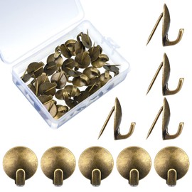 30 Pack Metal Cubicle Hooks Fabric Panel Wall Hooks Cubicle Wall Hooks for 20 lbs Office Home Kitchen Supplies(Bronze)