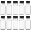 Hulless 10 Pcs 4 Ounce Plastic Juice Bottle Drink Containers