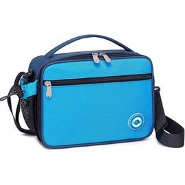 Weiatas - Bolsa de almuerzo para niños, reutilizable, aislada, para niños y niñas, de vuelta a la escuela, bolsa térmica para niños, picnic, playa, azul