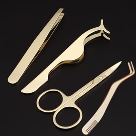 QYLPZ 4 Pieces Eyelash Applicator Lash Applicator Tool Eyelash Tweezers Applicator Multifunctional Professional Fake Lashes Cosmetic Tool