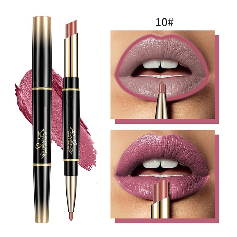 Lápiz Labial Y Delineador de Labios de Doble Punta 2