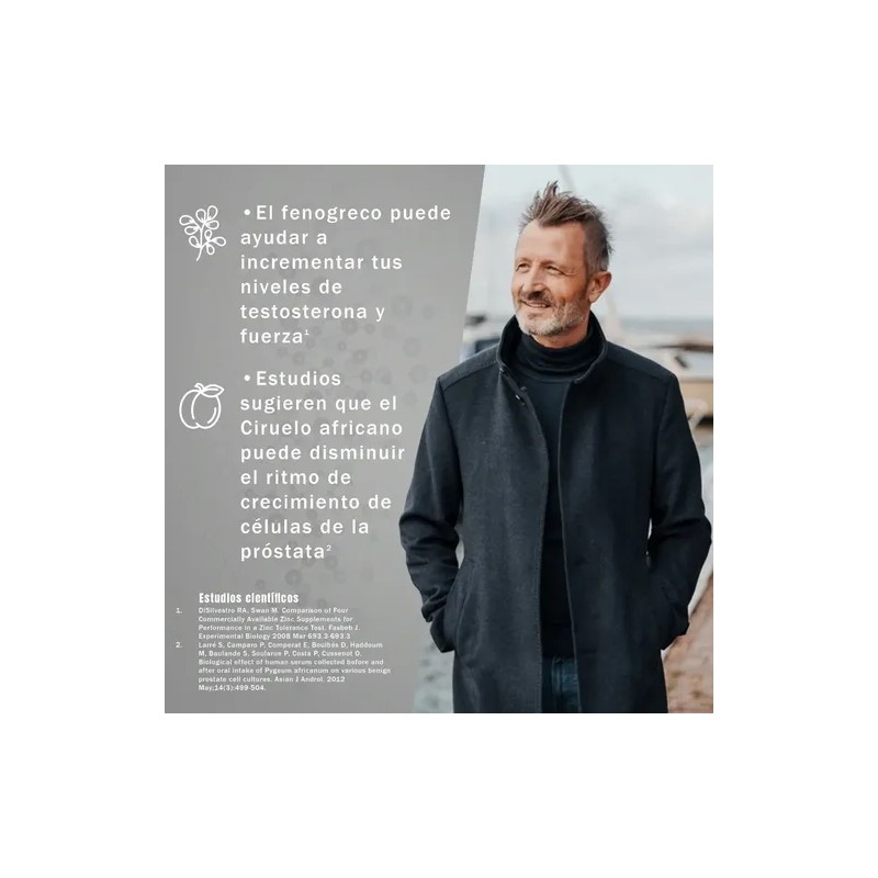 Precursor Testosterona | Hombres 40+ | 100 Cápsulas 50 Días