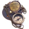 KHUMYAYAD - Brass Compass with Inspirational Saying for Son Engraved