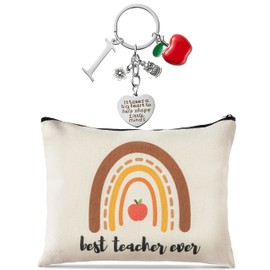 DGjianfei Teacher Pouch Bag and Keychain, Mulit-color