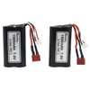 Blomiky 2 Pack 7.4V 1500mAh 15C Li-ion Rechargeable Battery with