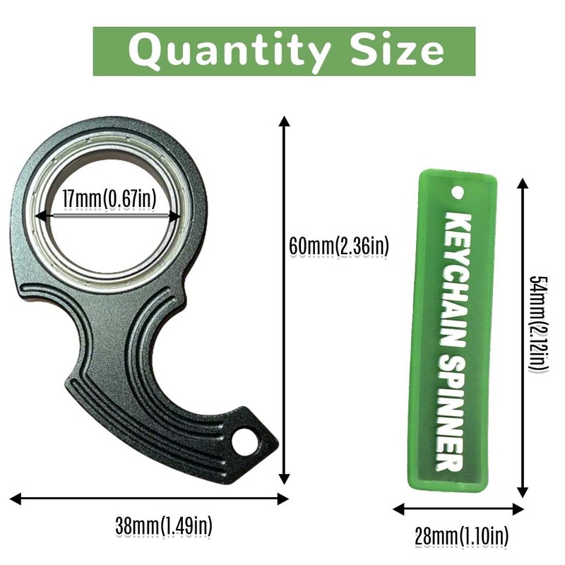 LAJUP Decompression Key Ring, Rotating Ring Toy, Rotating Key Ring,