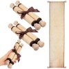 Epakh 2 Pack Blank Paper Scrolls Wrapped on Wood Rod