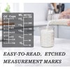 Ackers Etched Graduated Glass Measuring Cup - V-Shaped Spout- High