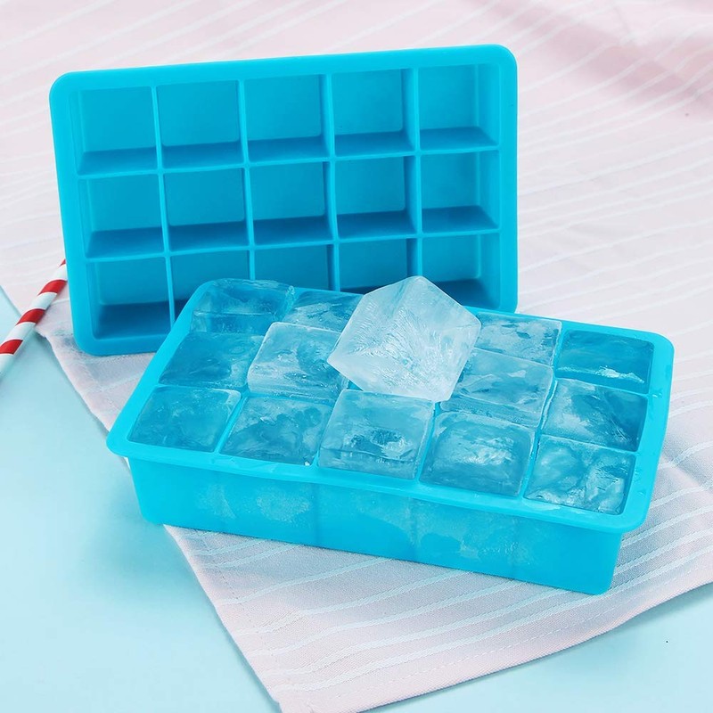 Webake Ice Cube Trays Silicone Ice Cube Molds, 15 Cavity