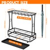 Metal Umbrella Holder Stand with Removable Drip Tray, Industrial Free