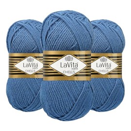 Lavita Chells Snuggle Yarn for Crocheting & Knitting 555 Yards – Pack of 3 | Fluffy for Baby Projects, Toys & Blankets | 10.5 Oz of Thick Yarn for Crocheting & Cushioned Comfort