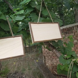 STOBOK 5pcs Unfinished Wood Sign Welcome Hanging Sign Door Decorations DIY Message Chalkboard