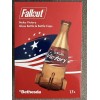 Bethesda Fallout Nuka Cola Victory Glass Bottle + 10 Bottle Caps Rocket Replica Figure