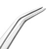 sourcingmap 6.9-Inch Stainless Steel Tweezers with Curved Pointed Serrated Tip