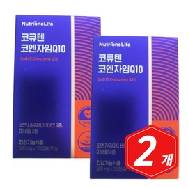 NutriOne Helps Reduce Blood Pressure CoQ10 30 Capsules x 2 Biotin Folic Acid Zinc Vitamin D / 뉴트리원 혈압 감소 도움 코큐텐 코엔자임Q10 30캡슐 x 2개 비오틴 엽산 아연 비타민비 디