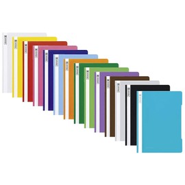 Brunnen A4 Loose-leaf Binders in Assorted Colours, Polypropylene Film with Crystal-Clear Cover Sheet, 10 Colours