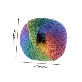 COHEALI Knitting Wool Yarn 2pcs Colorful Multicolored Yarn for Knitting