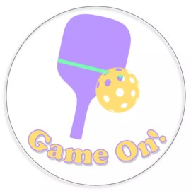 Kiwi Gifts Game On! Pickleball - 3 Pack Circle Stickers 3 Inch - Sport Game Dink