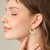 SayovatBek 14K Gold Plated 23–25mm Lightweight Mesh Hoop Earrings for