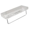 Acrylic Bathroom Shelves Light Luxury Modern Clear Stone Pattern Punch