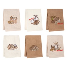 EVAHOME Turkish Hand Towel Set, Housewarming Gifts for Mom Kitchen Towels, Bathroom Hand Towels, Quick Dry Face Towel for Bath, Dish Cloths for Tea Towels, Gym, Yoga Bath Towels (Bread) Set of 6