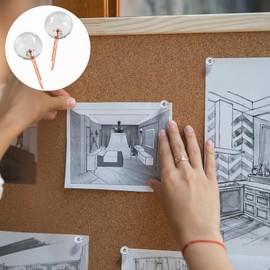 Zhtulck 100 Stück Reißzwecken & Pinnnadeln, Transparente Heftzwecken, Reißnägel Reiszwecknadeln, Pinnwandnadeln, Reißzwecken Weiß, Extrem Stabil und Wiederverwendbar,Ideal für Büro und Heimgebrauch