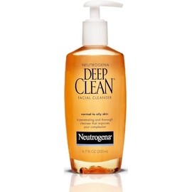 Neutrogena Limpiador Facial Diario Deep Clean con Ácido Beta Hidroxi para Piel Normal a Grasa, Sin Alcohol, Sin Aceite y No Comedogénico, 6.7 fl. oz