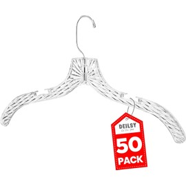 Clothes Hangers Plastic Set of 50 Pack Heavy Duty Hangers Dresses, T-Shirts Shirt Dress Blouse Hangers for Closet Organization Crystal Hanger Women and Men Coat Hanger