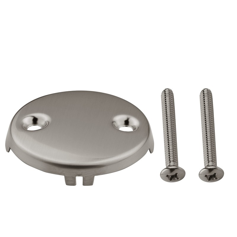 Aolemi Two Hole Bathtub Overflow Faceplate Replacement with Screw Brushed
