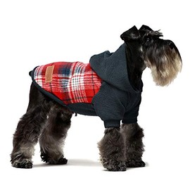 Fitwarm Knitted Pet Clothes Dog Sweater Hoodie Sweatshirts Pullover Cat Jackets Khaki Small
