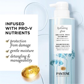 Pantene Nutrient Blends Hydrating Glow with Baobab Essence Sulfate free Shampoo, 440 mL