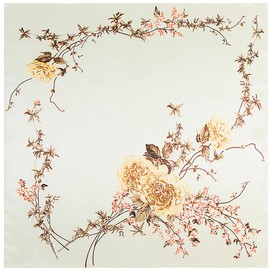 FAIRYGATE Silk Bandana Floral Flower Print Satin Scarf Neck Head Hair Neckerchief Headwear Square Scarves 75019