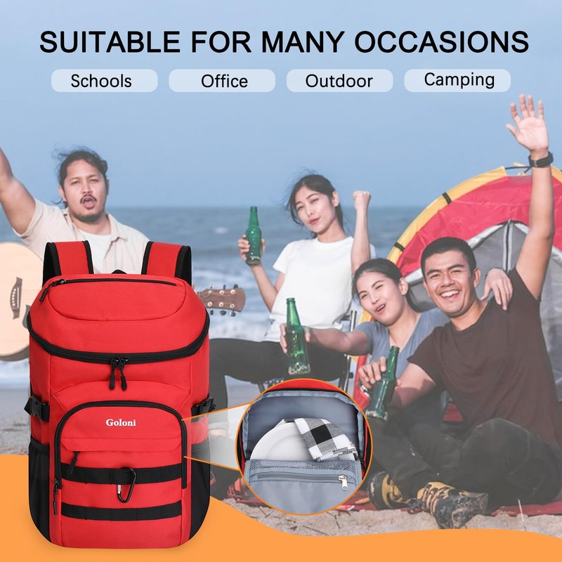 Upgraded Cooler Backpack 24 Cans – Lightweight Insulated Backpack Cooler,