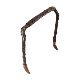 Zazzy Bandz - Curly Thick Hair - Large Headband - Hand-Wrapped Patterned (Relaxed, Dark Brown Faux Leather)