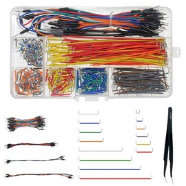 WayinTop Breadboard Wire Kit 420pcs + 65pcs Jumper Wire 14 Sizes Flexible Jumper Wire Male to Male Dupont Wire 4 Sizes with Tweezers with Storage Case