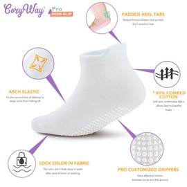 CozyWay Non Slip Toddler Socks Grips Baby Girls Boys 6&12 Pack Anti Skid Ankle Socks Infant Kids
