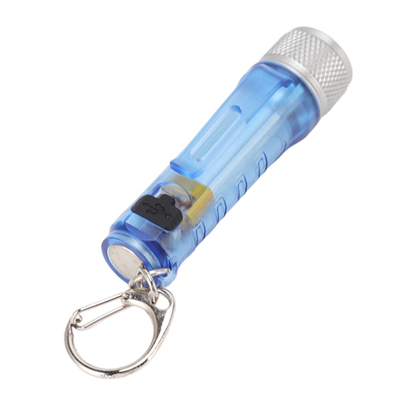 Keychain Flashlight Long Range Super Bright LED Flashlight USB Rechargeable