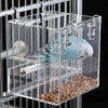 Automatic Acrylic Bird Feeder No Mess Bird Feeder Cage for