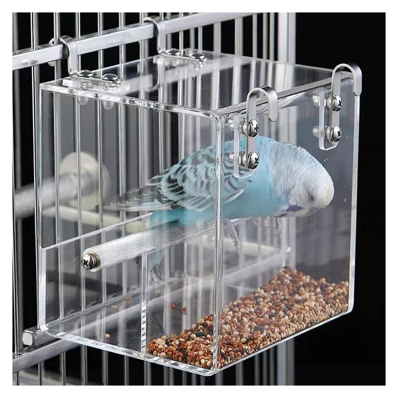 Automatic Acrylic Bird Feeder No Mess Bird Feeder Cage for