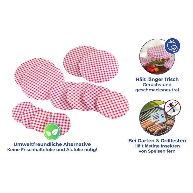 Maximex Pot Cover Set Karo Klassik 12 Pieces Polyethylene Red